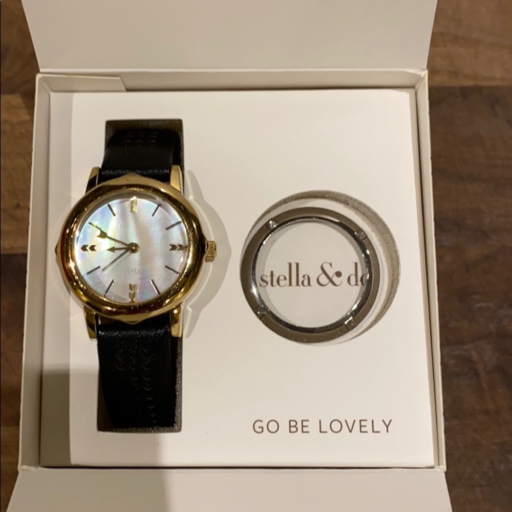 Stella & Dot Icon Convertible Watch - Black Band